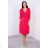 Kleid mit Ausschnitt unter der Büste Fuchsia