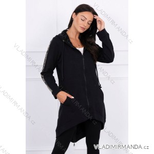 Sweatshirt mit Reißverschluss hinten, weiß