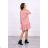 Kleid mit Rüschen - dunkles Puderrosa