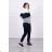 Set mit Yourself-Druck, dunkle Minze + Beige