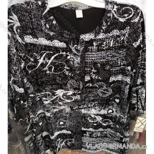 Tunika Bluse 3/4 Ärmel übergroß (l-4xl) POLISH FASHION PM520018
