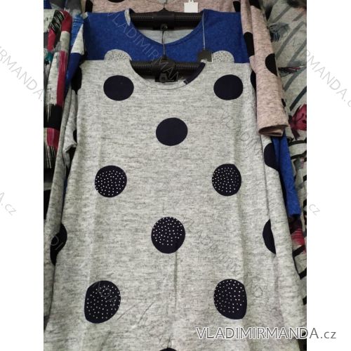 T-Shirt warme Langarm Damen übergroß (l-3xl) ERBOSSI PM120017
