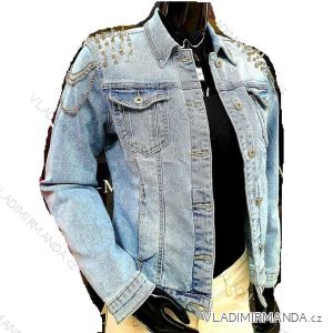 Jeans Jackenfeder mit Nieten Frauen (s-lx) Polnischer Moda JMK20009
