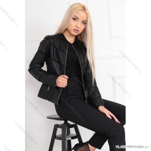 Frühling Kunstlederjacke Frauen (s-xl) polnischen Moda JMK19040