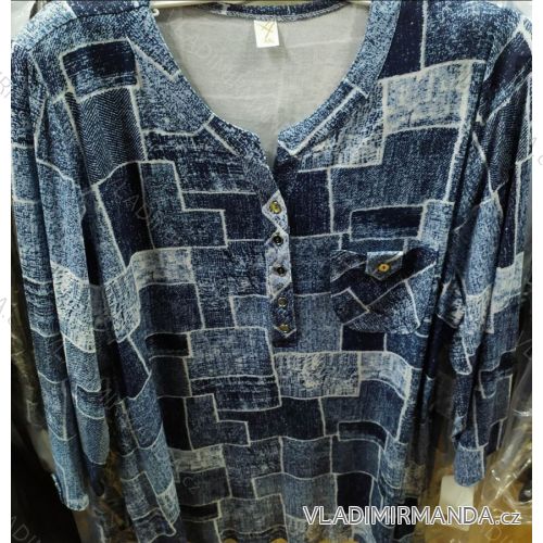 Tunika Bluse 3/4 Ärmel übergroß (l-4xl) POLISH FASHION PM520021
