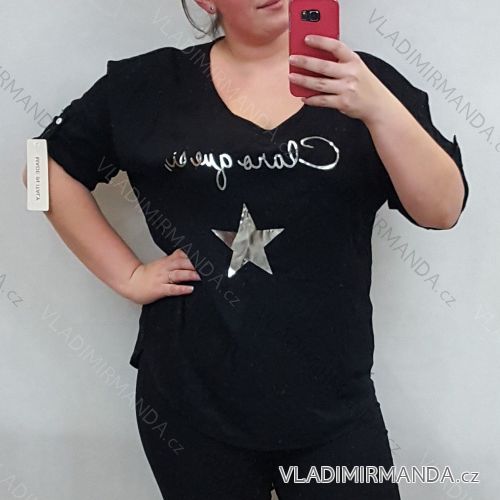 T-Shirt Kurzarm Frauen (Uni XL / 2XL) ITALIAN FASHION IM720037
