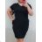Klassisches Kurzarmkleid Damen (uni xl / 2xl) ITALIAN FASHION IM720046