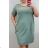Lässiges Kurzarmkleid für Frauen (uni xl / 2xl) ITALIAN MODA IM720049