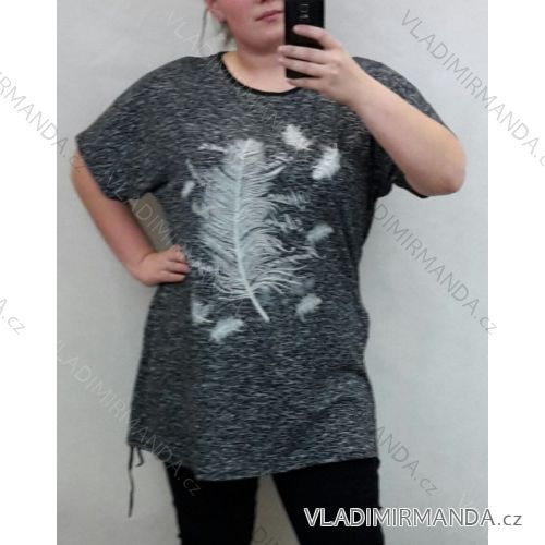 Tunika Kurzarm Damen (Uni L / XXL) TURKISH FASHION TM920012
