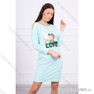 Kleid mit Druck Love Graphit