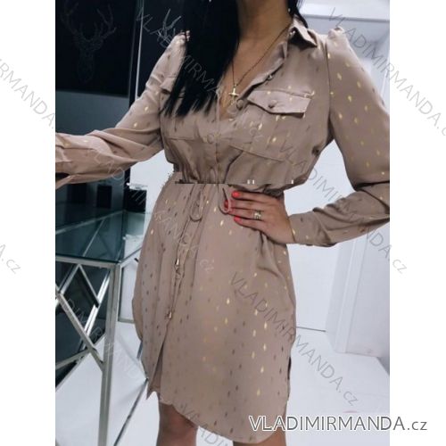 Langarmkleid Damen (uni s-l) ITALIAN FASHION IMW20018