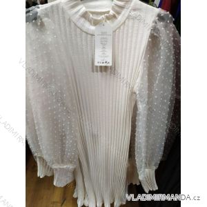 Damen Langarm Abendkleid (uni s / m) ITALIENISCHE MODE IM9191024