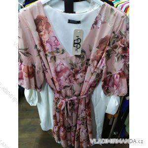 Summer Flowered Dress 3/4 SLEEVES Frauen (uni s / m) ITALIAN FASHION IM920036
