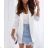 Dünne Feder-Langarmjacke für Damen (uni s-l) ITALIAN FASHION IMC20073