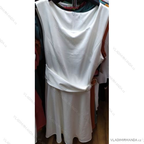 Kleid elegant breite Träger Frauen (uni s-m) ITALIAN FASHION IM920054
