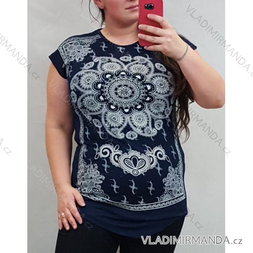 Tunika Kurzarm Damen (Uni L / XXL) TURKISH FASHION TM920034
