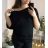 T-Shirt Tunika Bluse ärmellos Damen (uni xl-3xl) ITALIENISCHE MODE IM719694