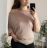 T-Shirt Tunika Bluse ärmellos Damen (uni xl-3xl) ITALIENISCHE MODE IM719694