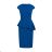 192-7 Elegantes Midikleid mit Rüschen - Königsblau
