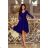 210-4 NICOLLE - Kleid mit längerem Rücken und Spitzenausschnitt - ROYAL BLUE
