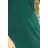 227-1 MEGAN Kleid mit Ausschnitt - grüne Farbe
