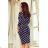 13-101 Sportkleid mit Bindung und Taschen - Marineblau + Tupfen
