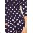 13-101 Sportkleid mit Bindung und Taschen - Marineblau + Tupfen
