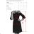 217-4 NEVA Trapezkleid mit ausgestellten Ärmeln - Pastellrosa
