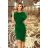 240-1 ROXI Kleid mit asymmetrischem Rock und Gürtel - grün
