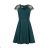 254-1 SILVIA Kleid mit Spitzeneinsätzen - grün
