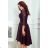 210-10 NICOLLE - Kleid mit längerem Rücken und Spitzenausschnitt - Schwarz

