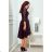 210-10 NICOLLE - Kleid mit längerem Rücken und Spitzenausschnitt - Schwarz
