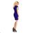 132-1 Kleid mit Ausschnitt - Blau