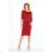 13-66 Sportliches Kleid - Dunkelrote Farbe
