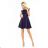 Kleid MARTA mit Spitze - Marineblau 157-1
