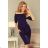 13-89 Sportliches Kleid - Marineblau + Punkte
