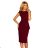 192-6 Elegantes Midikleid mit Rüschen - Farbe Burgund
