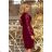 216-3 EMMA elegantes Bleistiftkleid mit Spitze - Farbe Burgund
