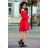 265-4 DAISY Kleid mit Rüschen - ROT
