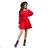 265-4 DAISY Kleid mit Rüschen - ROT

