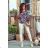 271-2 Bluse mit Krawatte - bunte Blumen
