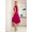 300-4 PATRICIA - Kleid mit längerem Rücken und Spitzenausschnitt - Farbe Burgund
