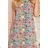 296-1 VICTORIA Ein trapezförmiges Kleid mit einem bunten Muster
