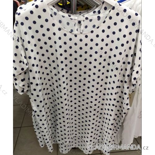 Tunika Kurzarm Damen übergroß (UNI XL-2XL) ITALIENISCHE MODE IM720051
