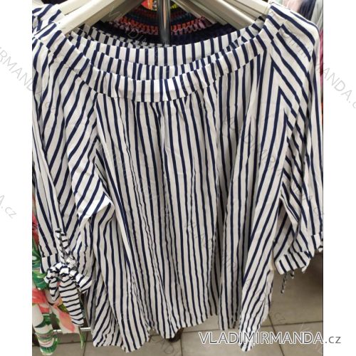 Bluse All Shirt 3/4 Langarm Damen (Uni XL / 2XL) ITALIAN FASHION IM720055
