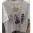 T-Shirt T-Shirt 3/4 Langarm Damen (uni s-l) ITALIENISCHE MODE IM720023