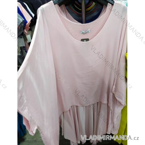 Damen Tunika 3/4 Langarm übergroß (UNI XL-2XL) ITALIAN FASHION IM720059
