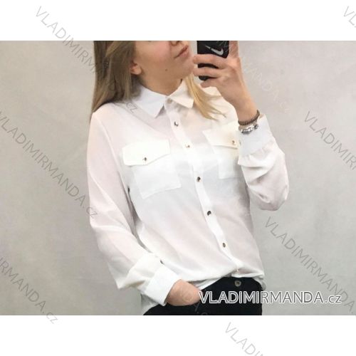 Langarmhemd für Damen (uni s-m) ITALIAN FASHION IM920103
