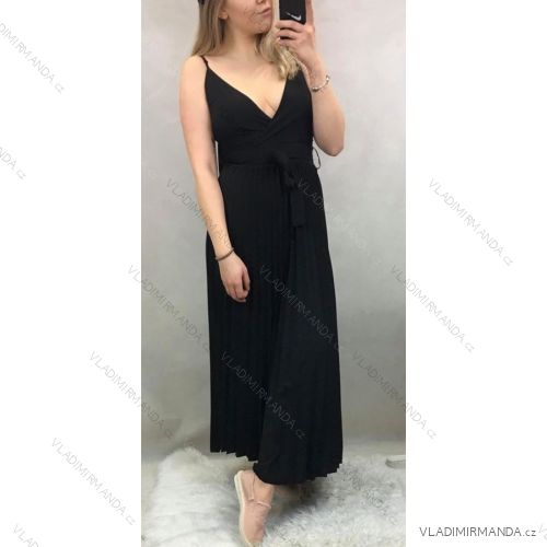 Elegantes langes Damenkleid (uni s / m) Italienisch MODA IM920094
