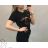 Kurzarm-T-Shirt-Reise für Frauen (uni s / m) SWEETISIMA ITALIAN FASHION IMD20023